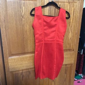 bold backless red dress